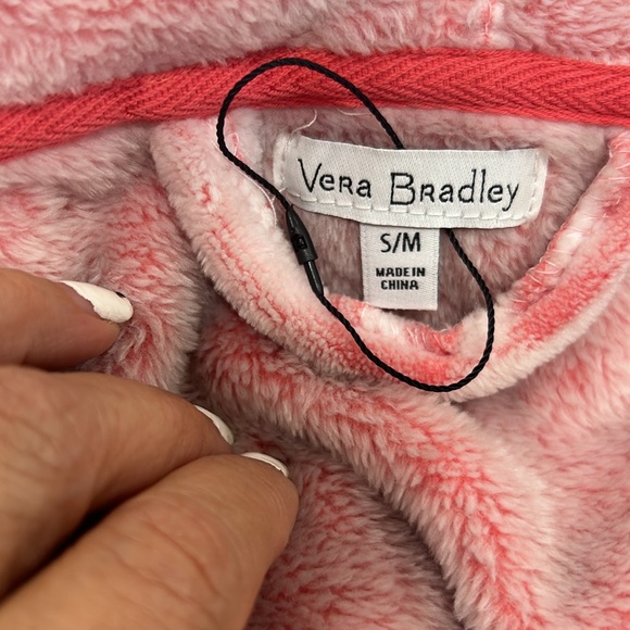 Vera Bradley Women’s Fleece Robe Hearts/ Hoodie. Size S/M - Picture 7 of 7